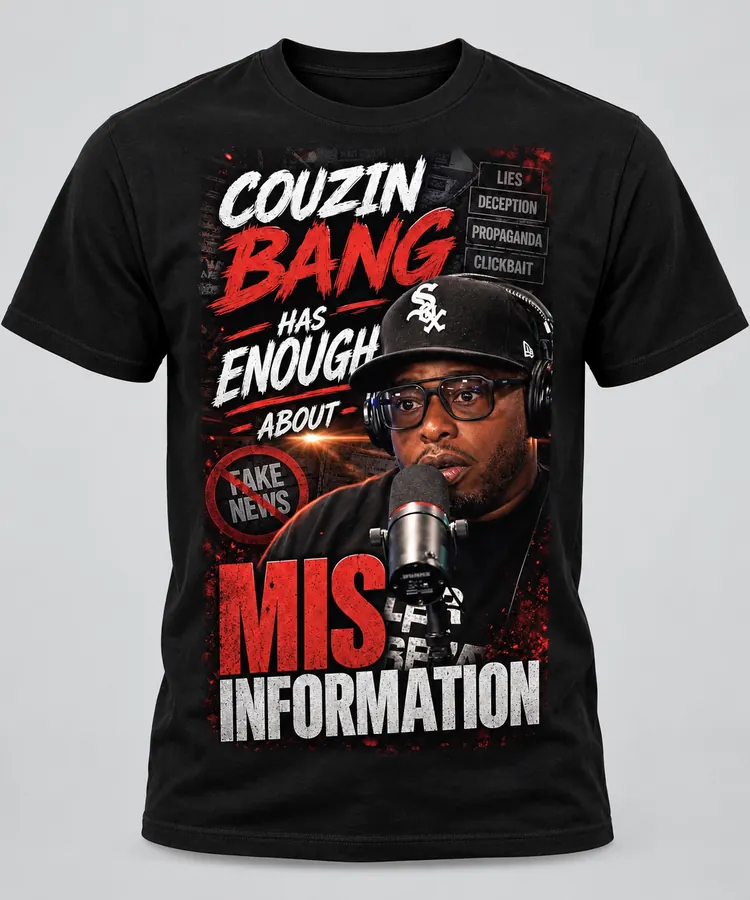 Couzin Bang "Misinformation" Tee